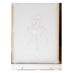 普通の画用紙に木炭